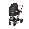 Passeggino GLORY 2in1+ADAPTERS con cesta per neonato BLACK Diamond